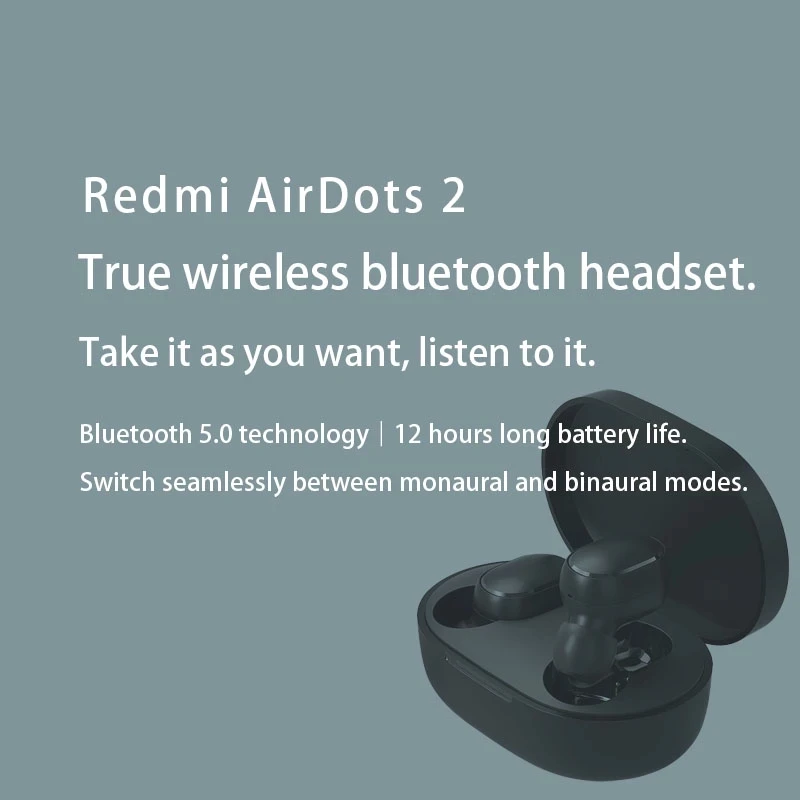 Original Xiaomi Redmi Airdots S Headeset Tura Inalámbrica Bluetooth 5.0 De Auriculares De Sonido Hifi Estéreo Bass Auriculares Inalámbricos Auriculares 4