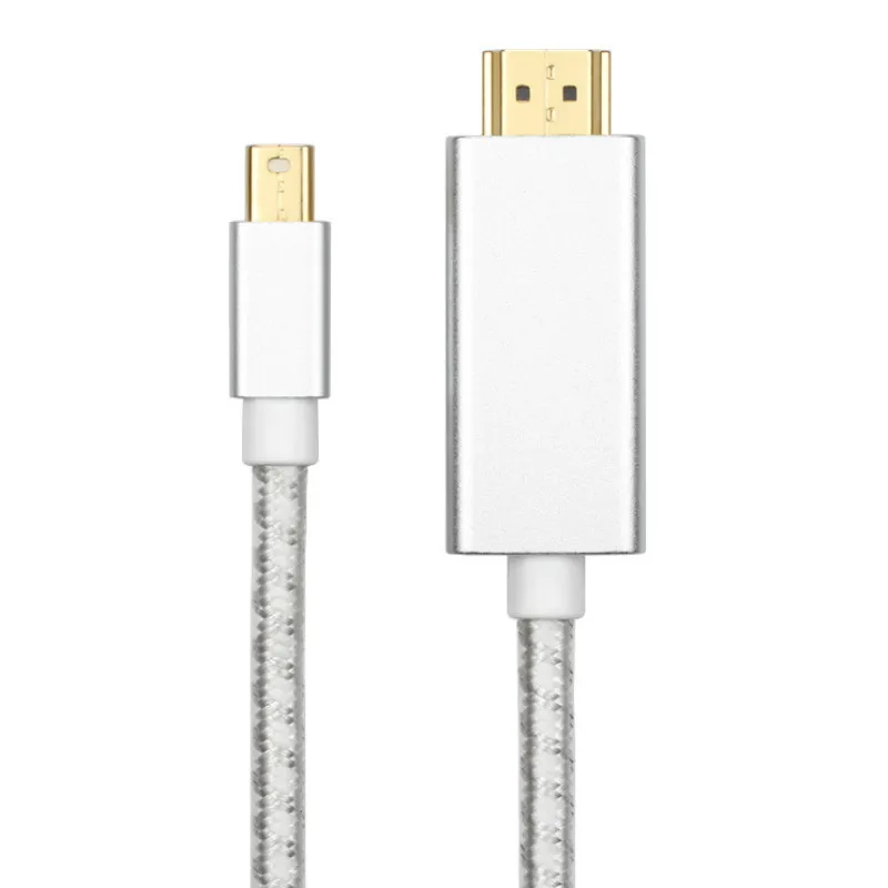 Mini DP a HDMI Cable de Nylon Trenzado de Mini DisplayPort a HDMI Cable para el MacBook Air/Pro, Surface Pro/Dock, un Monitor, un Proyector 4