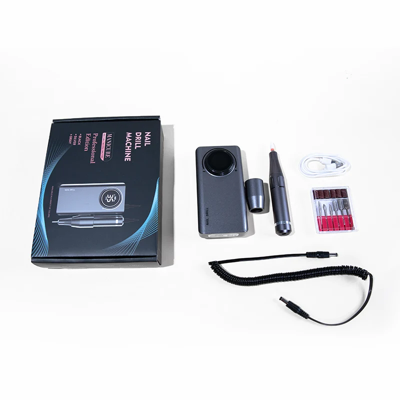 USB portátil Eléctrico 35000rmp Máquina de Perforación de Uñas de Manicura Dispositivo Kit de Pedicura Eléctrico Archivo de Gel de Uñas de Arte de Pulidor de Herramienta 4