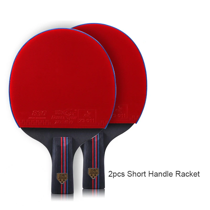 Nuevo 2pcs Doble de Peces de 7 Capas de Madera Pura Raqueta de Tenis de Mesa de ping-pong Raqueta de Pádel de Granos En el Ataque Rápido de Bucle de Peso Ligero 158g 4