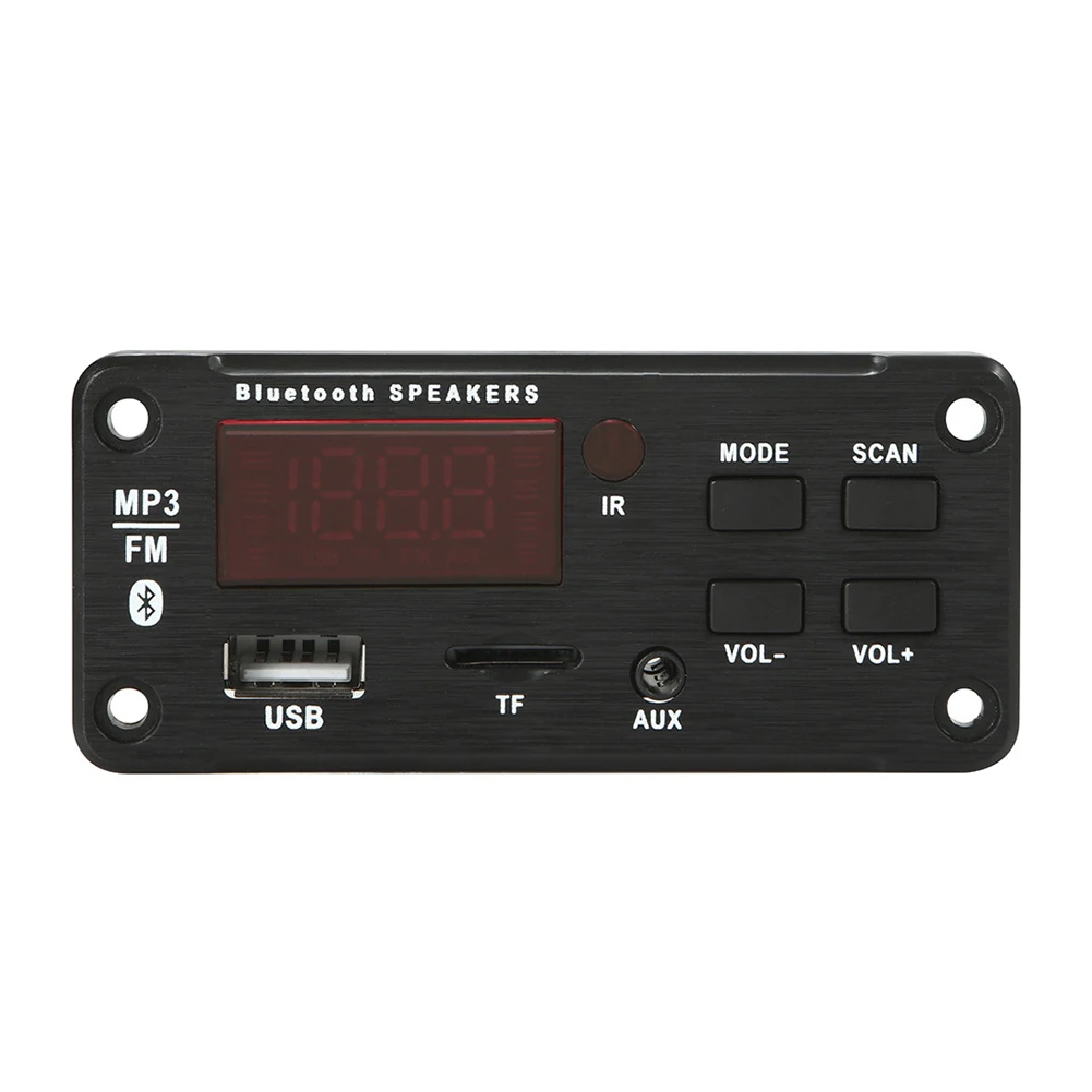 5V 12V Coche Reproductor de MP3 con Bluetooth Inalámbrico 5.0 MP3 WMA Decodificador de la Junta de la Música del Altavoz de Audio del Módulo USB TF AUX de Audio de FM Receptor de Radio 4