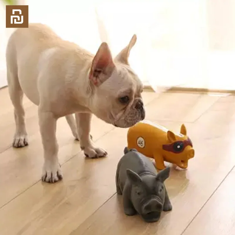 Youpin nueva mascota perro de juguete de squeak exprimir el sonido de cerdo de juguete duradero masticar juguete mascota de juguete de sonido no se deforma fácil de limpiar casa inteligente 4