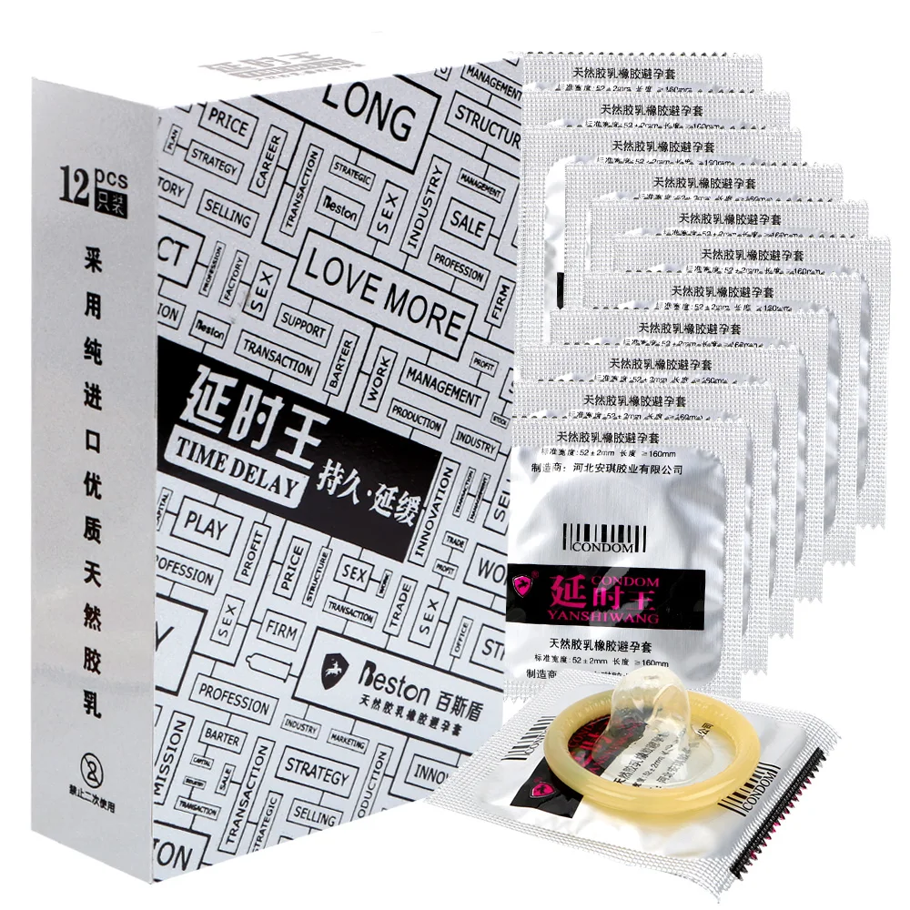 IKOKY 12 Piezas/Caja Super Retrasar la Eyaculación de Látex Natural del Sexo de los Productos de Anillos de Pene Pico de Condones Ultra Delgados de los Juguetes Sexuales Para Hombres 4