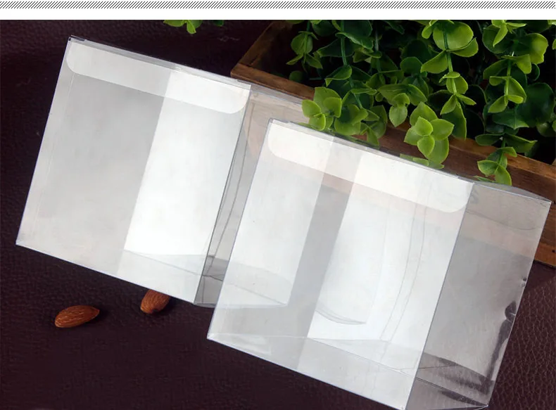 50pcs 10*10*10cm Transparente Impermeable de PVC, Cajas de Embalaje de Plástico Transparente Caja de Almacenamiento Para Alimentos/joyería/Dulces/Regalo/cosméticos 4