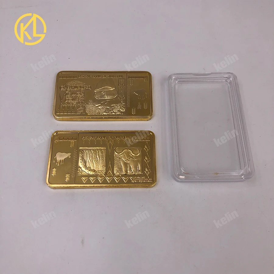 1pc de Oro de los Billetes de 100 Billones de Dólares de Zimbabwe Barra de Oro Réplicas de Monedas Falsas de Dinero en Dólares de Oro Copia Monedas Coleccionables 4