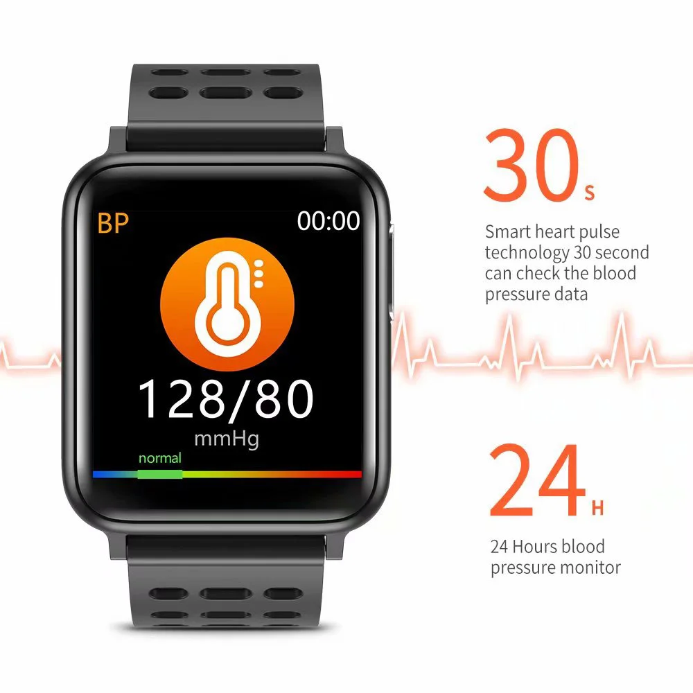 ECG PPG Inteligente de la Banda de Reloj de los Hombres de la Presión Arterial de Oxígeno Monitor de Ritmo Cardíaco Smartwatch de las Mujeres Impermeables para Android IOS Xiaomi 4