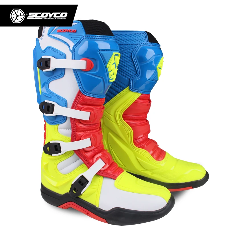 SCOYCO MBM001 Botas de Color de Carreras Off-road Botas Pesadas equipo de Protección de Motocross Montar Moto Largo de la altura de la Rodilla Zapatos 4