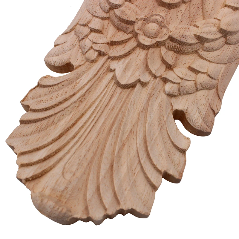 VZLX Europeo talla de Madera de Madera Sólida Calcomanías de Flores de la Decoración de los Muebles Accesorios de la Puerta de la Flor de la Esquina de Cabeza de Flor de Decoración para el Hogar 4