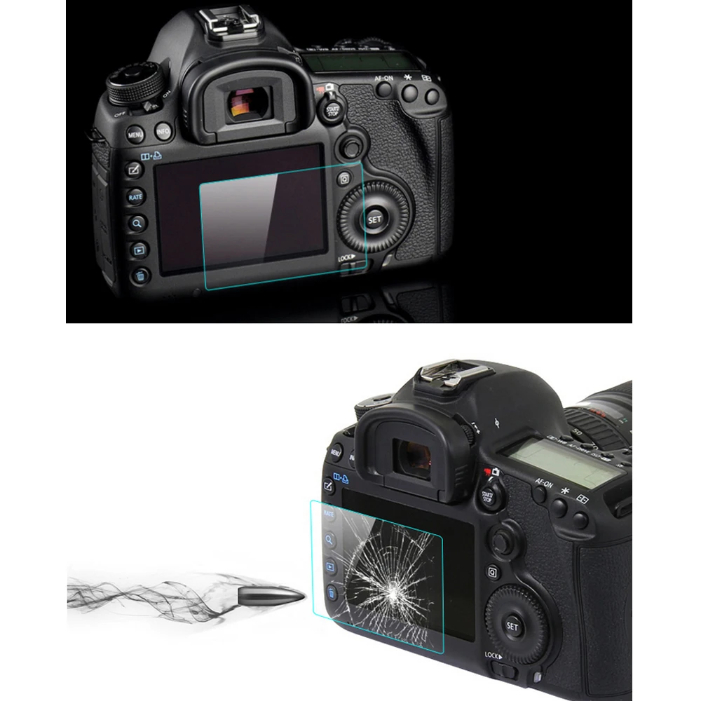 Deerekin 9H HD 2.5 D Dureza de la Superficie de Vidrio Templado LCD Protector de Pantalla para Nikon D500 4