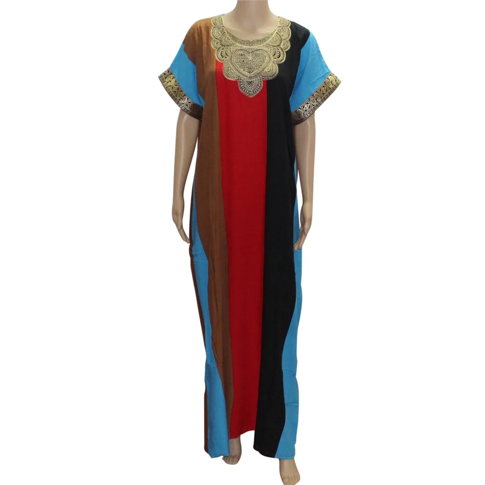 La Tilapia nueva ankara estilos de mujer grande vestido con ropa holgada middle east dubai vestido de bazin riche maxi largo kaftan 4