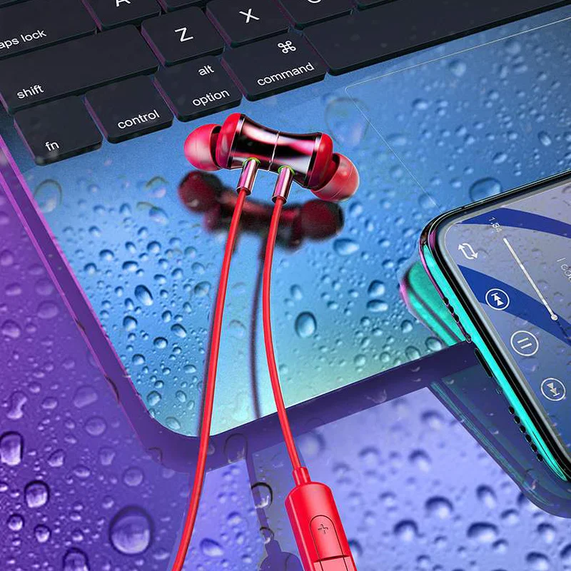 Nuevo Lenovo QE08 Inalámbrica Bluetooth 5.0 Magnético de banda para el cuello auriculares Auriculares IPX5 Impermeable del Deporte de Auriculares con Cancelación de Ruido Micrófono 4