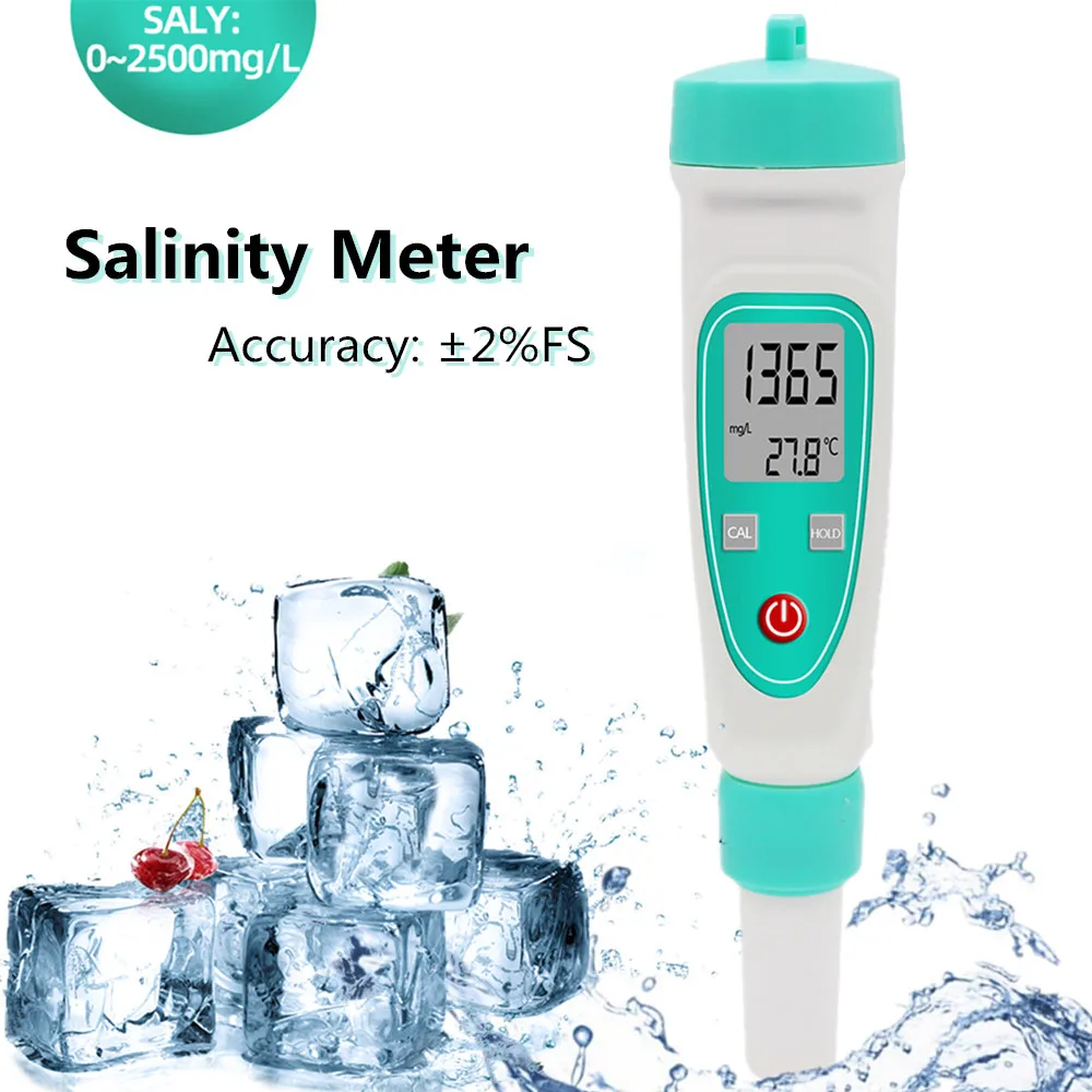 Digital Medidor de Salinidad la Salinidad tester para la Piscina de Agua Salada la Comida de Sal Salado en Salmuera Medidor Hidrómetro Acuario Probador 40% de descuento 4