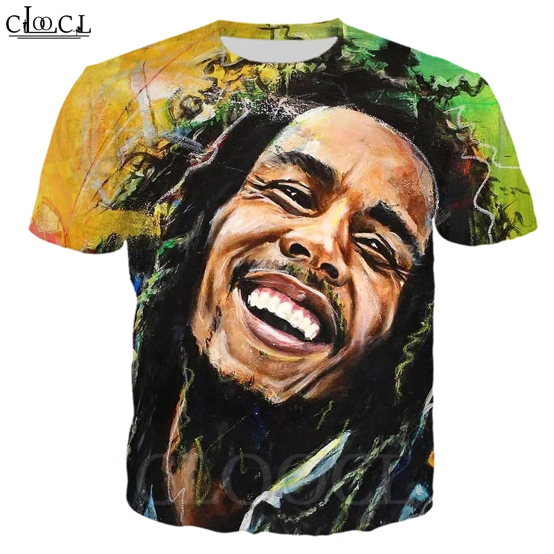 CLOOCL Cantante de Reggae Creador de Bob Marley T-shirt de Impresión 3D de la Camiseta de las Mujeres de los Hombres de Manga Corta de Harajuku Camisetas Sudaderas Tops 4