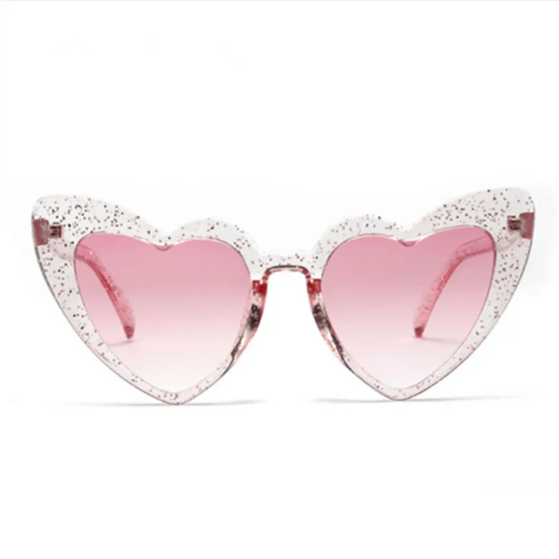 Caliente de la venta de Corazón de Amor de Gafas de sol de las Mujeres Lindo Retro Cat Eye Gafas de Sol mujer Femenina y Sexy de Lentes color de Rosa Rojo Flash Gafas 4