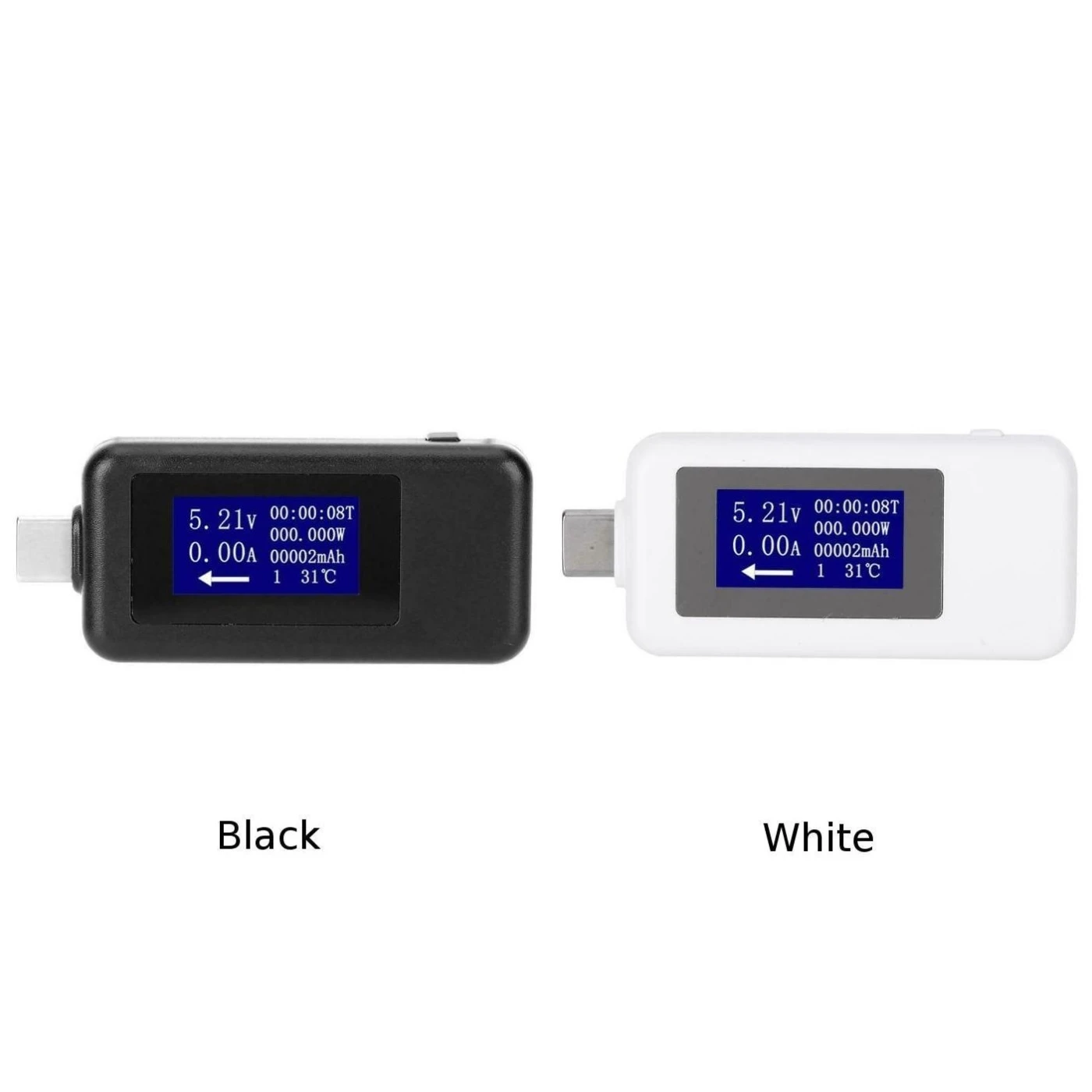 USB Probador de Voltaje Medidor de Corriente del Cargador Capacidad Probador de Tipo C, USB Probador de Detector Multímetro Digital de Voltaje Medidor de Corriente 4