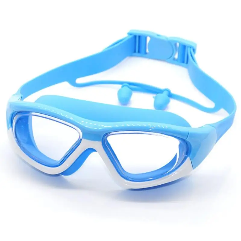 Gafas de Natación de niños Profesional Anti-Niebla UV Protección Gafas de Natación Con Tapones para los oídos Ajustable Niños Nadan Gafas 4