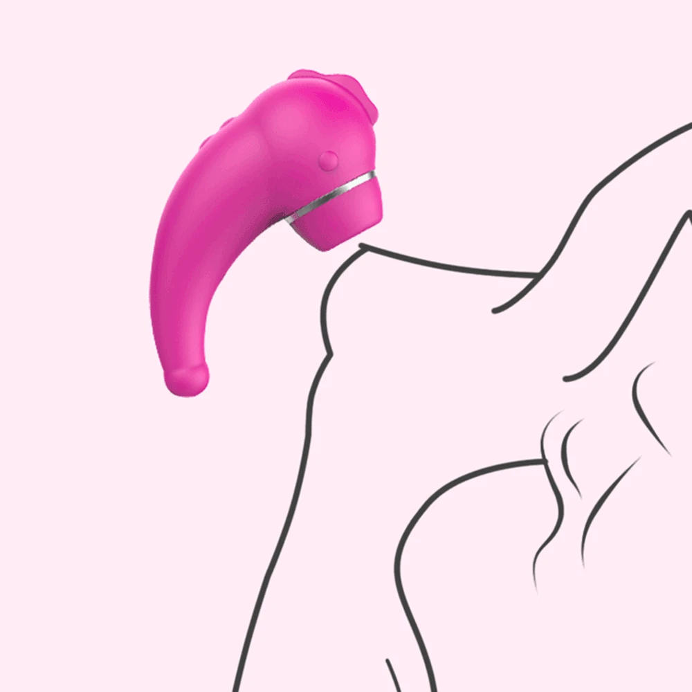 EXVOID Chupando Vibrador Pezón Tonto G-spot Mama Masajeador Vibrador de Silicona Oral, Juguetes Sexuales para Mujeres Estimular el Clítoris 4