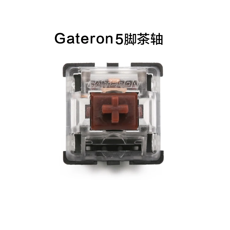 Gateron interruptor 5 clavija de caja transparente azul rojo negro marrón verde blanco amarillo interruptores de teclado mecánico cherry mx compatible 4