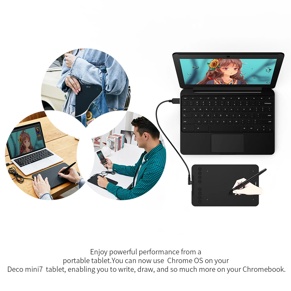 XP-Pen Nuevo Deco mini7 Dibujo Digital Tabletas Gráficas USB 8192 Niveles de inclinación Android, Mac, Windows Firma de la educación en Línea 4
