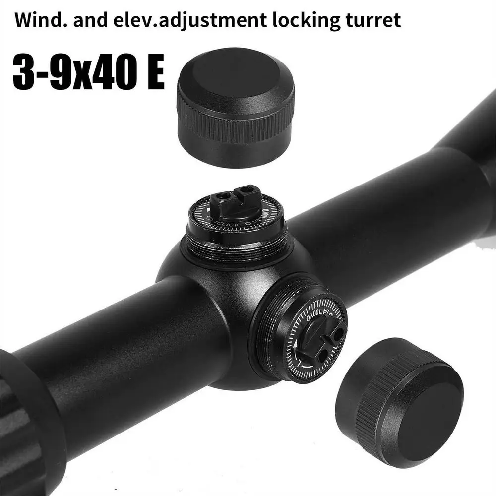 3-9x40EG Óptica de Caza Riflescope con Rojo/Verde Iluminado para Rifle de Aire Óptica de la Caza de Francotirador Ámbitos de Vista W/Par 4