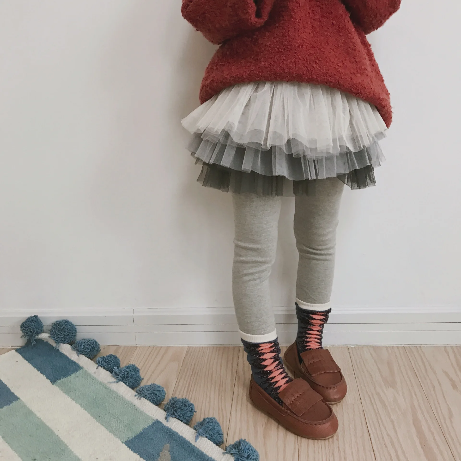 Las niñas casual gradiente de niños pantalones de otoño otoño coreano de algodón bebé niño niña ropa 4