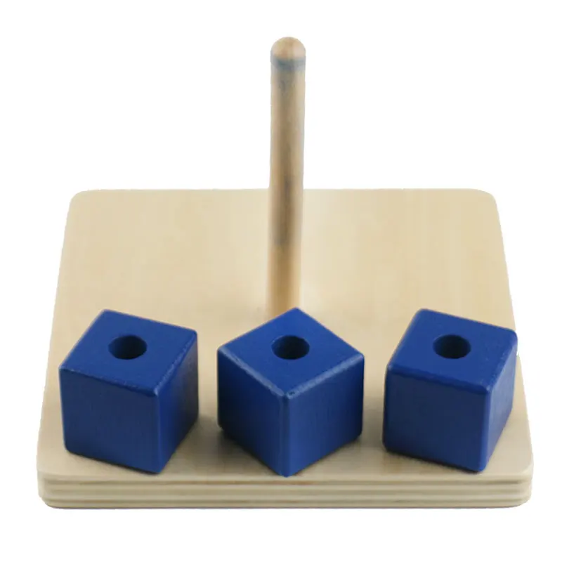 De madera Montessori, Juguetes de Bebé en Forma de Cubo de Reconocimiento de Brinquedos Materiales Montessori Sensorial Preescolar Juguetes de Madera B1125T 4