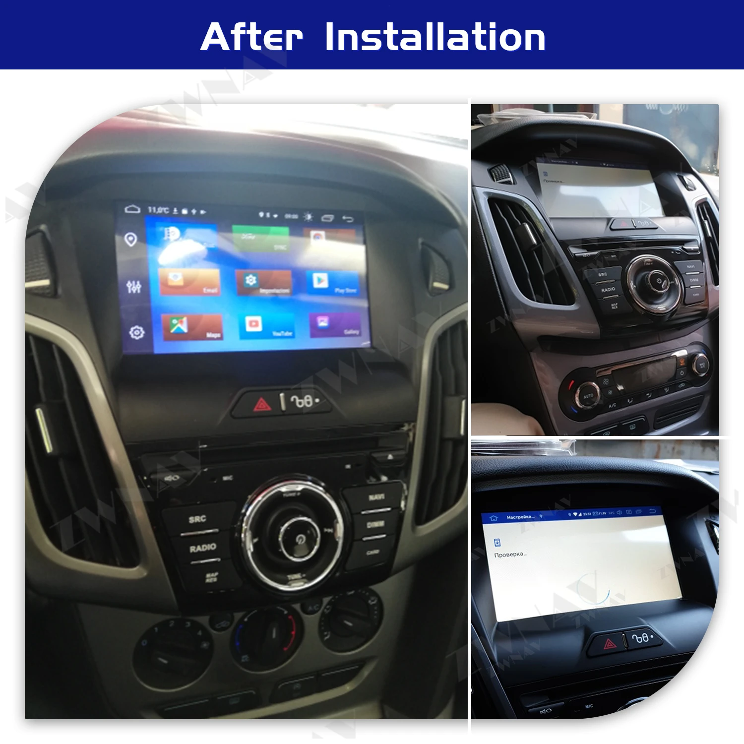 PX6 Android 10 Coches Reproductor Multimedia Para Ford Focus 2012 2013-2018 de GPS del coche de la Navegación de Audio Radio estéreo de la pantalla Táctil de la unidad principal 4