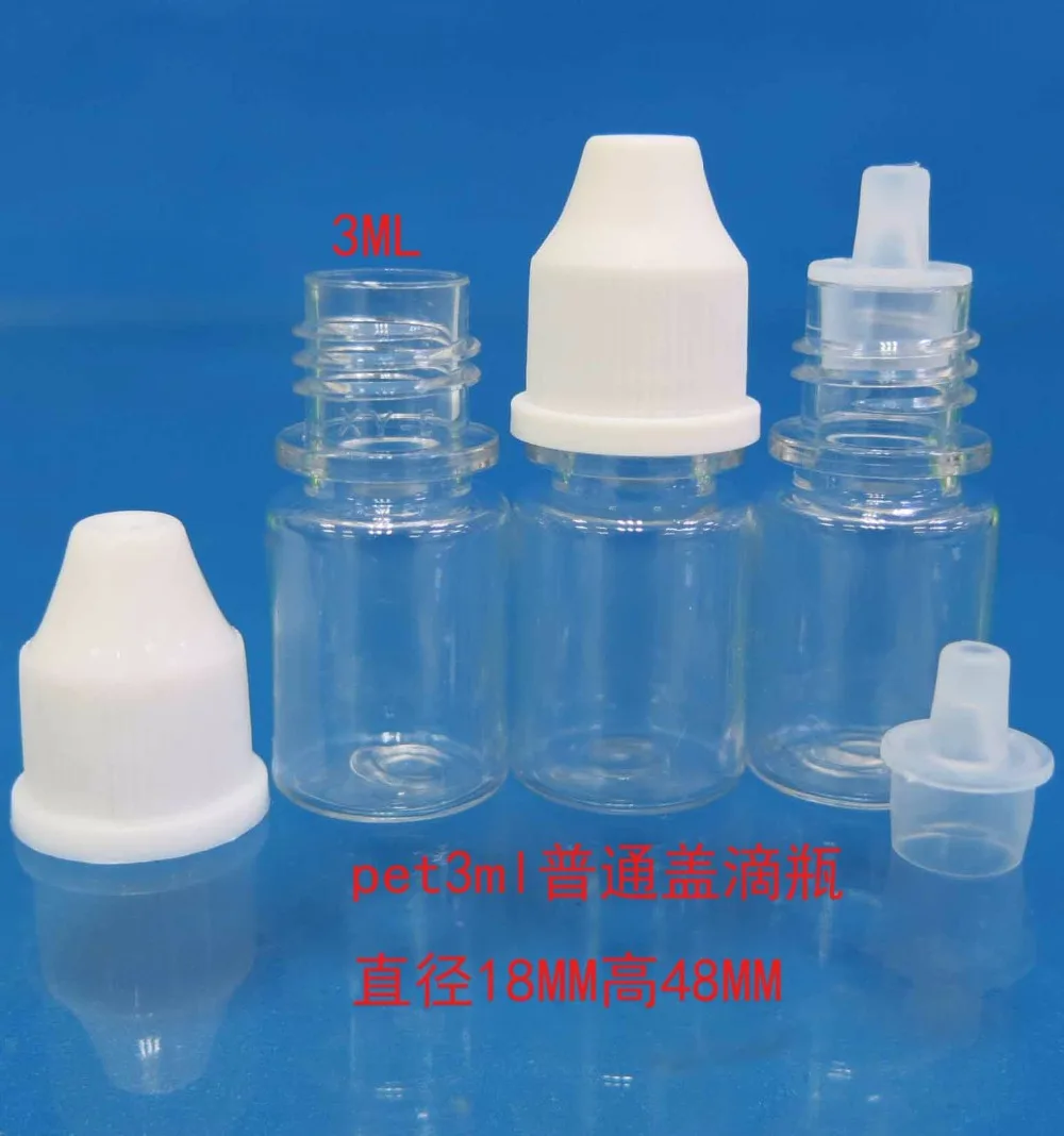 Tornillo de la tapa de 5ml de plástico pet botella de gotas para los ojos, aceite esencial de 1000pcs/lot 4
