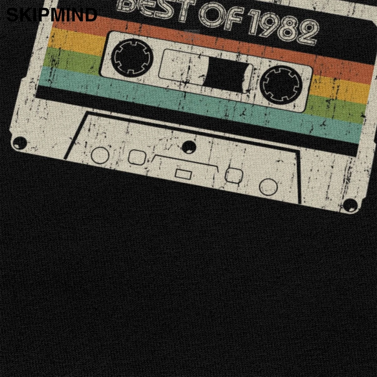 Vintage Mejor De 1982 Camiseta de los Hombres 38 Cumpleaños de Cassette camiseta de Mangas Cortas O-cuello de Algodón de la Camiseta de la Camiseta de Moda la parte Superior de la Mercancía 4