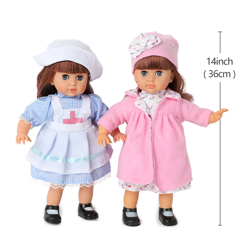 14 pulgadas reales bebe reborn Dolls Simulación de sonido de juguetes 36cm de suave Silicona DIY vestido de la Muñeca del Bebé regalos de Cumpleaños para los Juguetes de las niñas 4