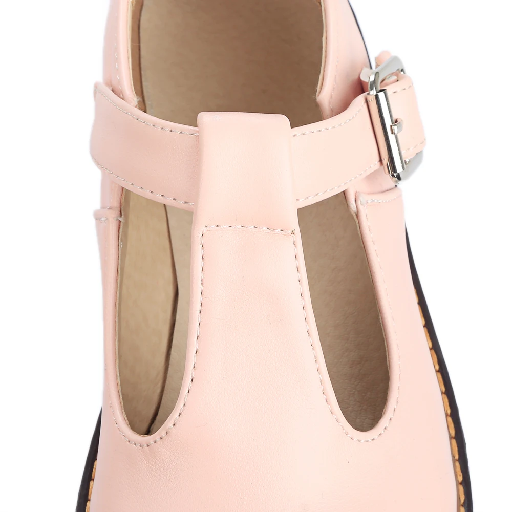 2020 Zapatos de Mujer punta Redonda de la Primavera de Bombas de nueva Gruesos Tacones de Mary Jane Causal de las Señoras Zapatos Gruesos Tacones Blanco Rosa Negro 34-43 4