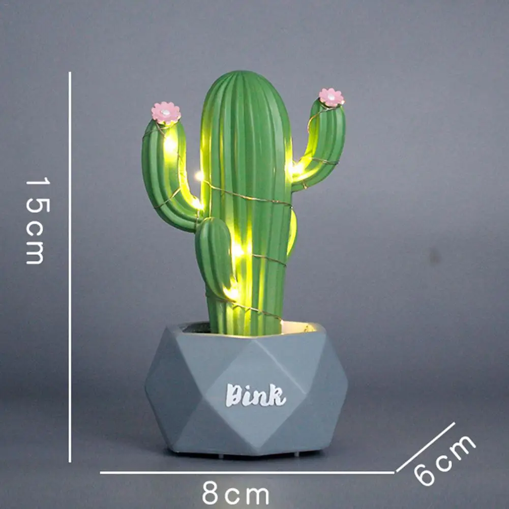 2019 Original Cactus Lámpara de Mesa LED Sueño de la Estrella de la Lámpara Pequeña Luz de Noche del Dormitorio de la Decoración para Niños Regalo 4