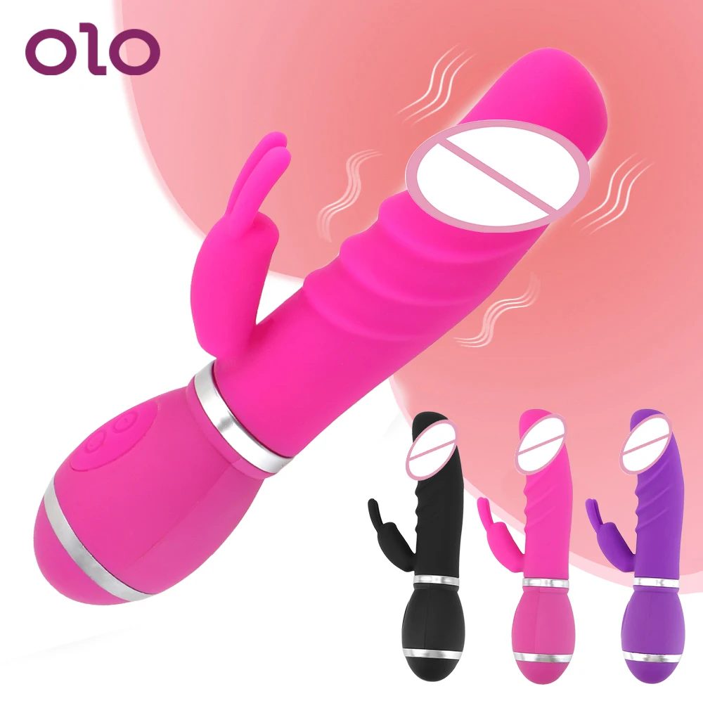 OLO 12 Velocidades de Punto G Consolador Vibradores juguetes Sexuales para Mujeres Alimentado Por la Batería de Conejo vibrador Femenino Masturbación Realista 4