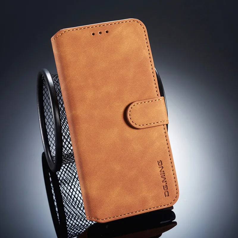 DG.MING Retro de Cuero Flip Case para Xiaomi Mi 8 POCO F1 Wallet Funda Libro de la Cubierta del Teléfono para Xiaomi Redmi 6 / 6A / 6 Nota de Pro 6 Pro 4