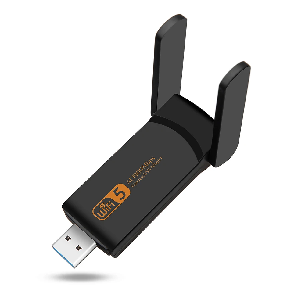 KEBIDU 1900Mbps USB 3.0 Adaptador WiFi de 2.4 GHz 5.0 GHz Externo de la Tarjeta de Red Inalámbrica de Banda Dual Wifi Receptor Adaptador de Escritorio 4