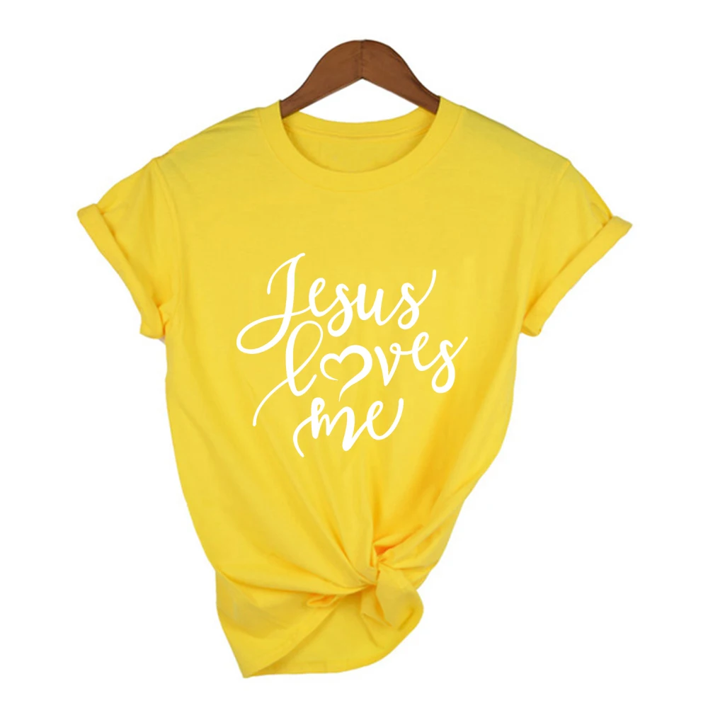 Jesús Me Ama de la Camisa de las Mujeres de la Moda de Christian T-Shirt Religiosa Camisetas de Fe Tee 90 Chica Estética Fe Tops Jesús Tee 4