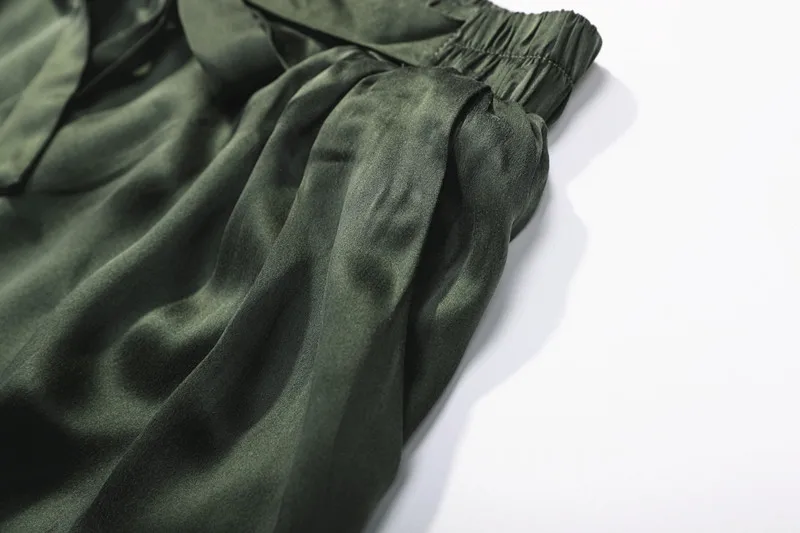 Pura Seda de la Mujer pantalones Cortos de colores sólidos con bolsillos con correa en 15 colores de un tamaño JN429 4