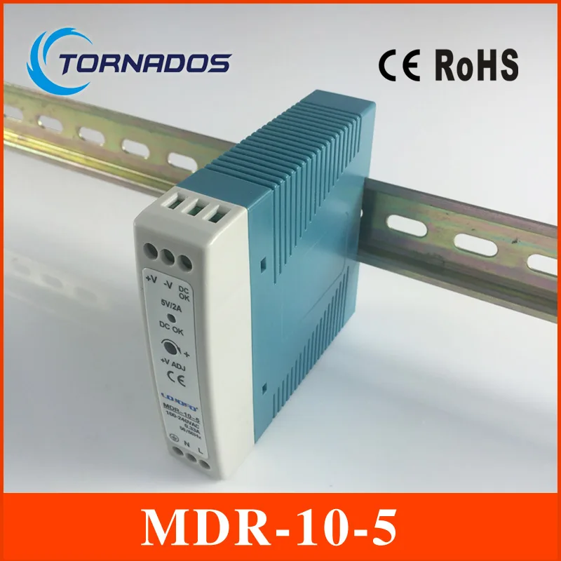 MDR-10-5 Carril Din fuente de alimentación conmutada de 10W 5V 2A Tamaño Mini Carril Din ac dc 4