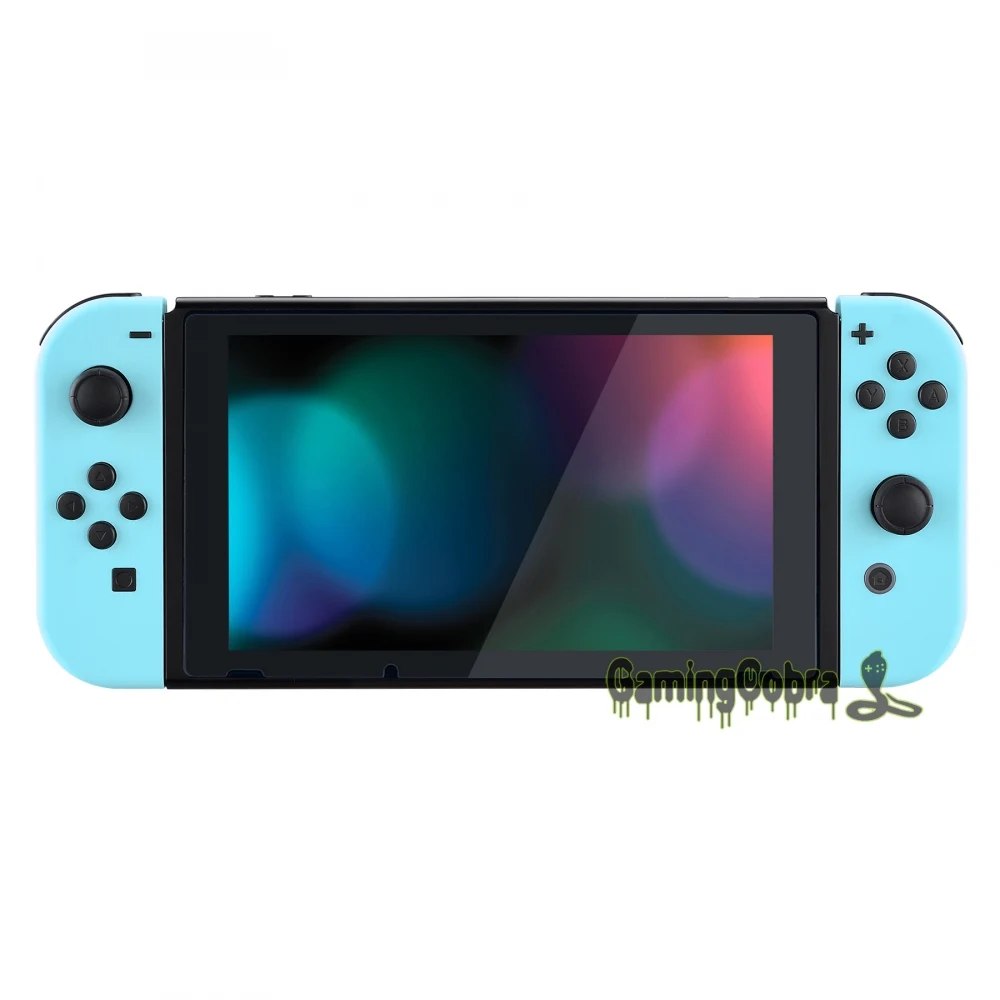 Suave para Tocar el Cielo Azul de la Placa Trasera w/ Controlador de Vivienda Shell w/ Conjunto Completo de Botones para Nintendo Conmutador de Consola Portátil & Joy-Con 4