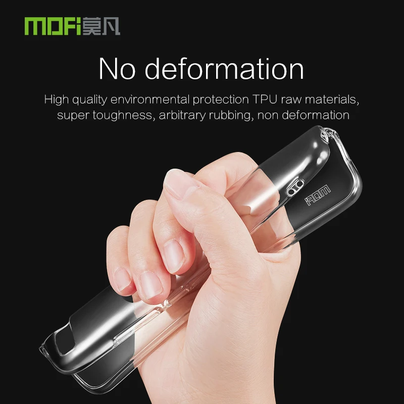 Para Xiaomi Mi Note 3 funda MOFi original de Mi Note 3 funda blanda de Mi Note3 caso de silicona transparente clara capa coque de TPU 4