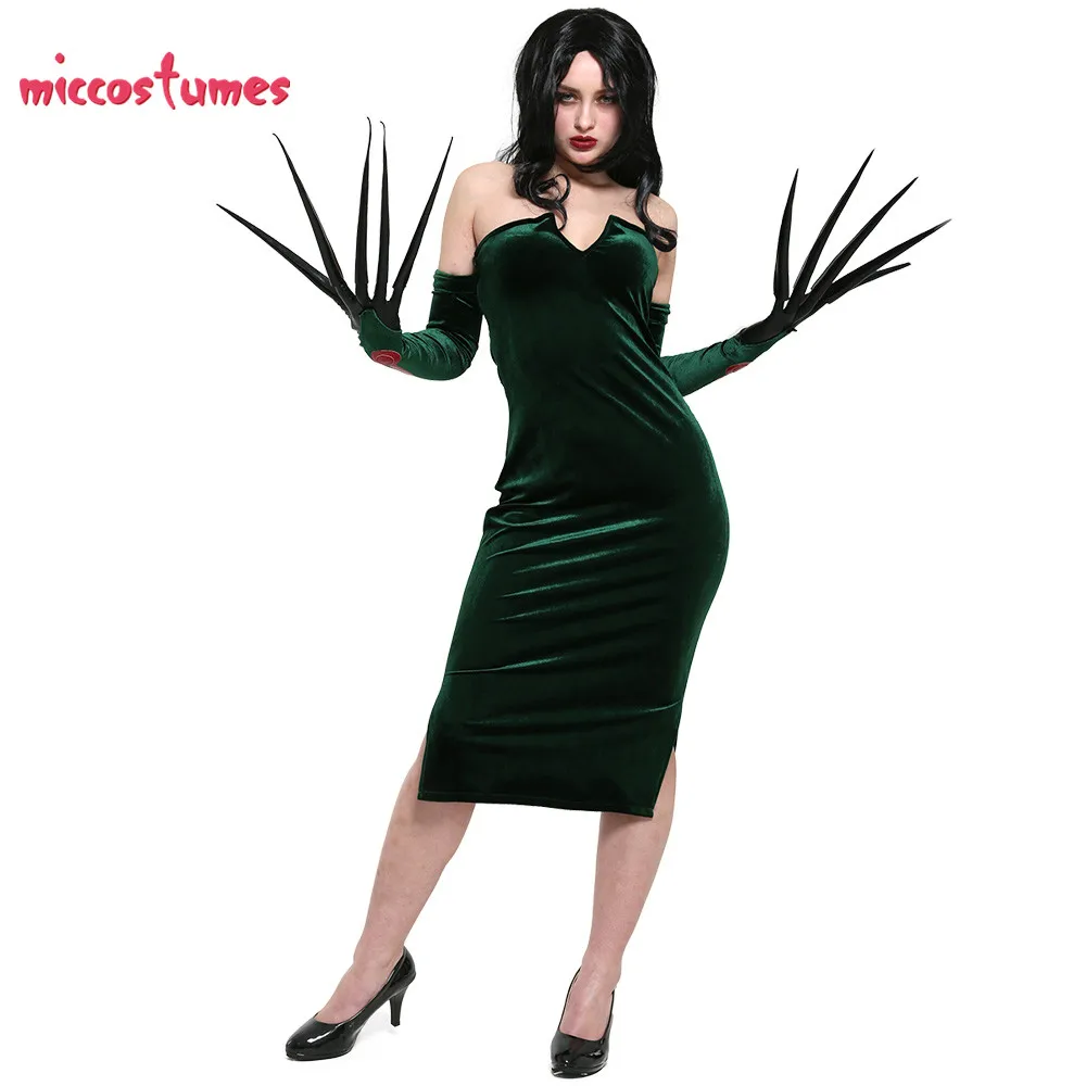 La Lujuria Traje De Cosplay Mujer Verde Vestido Largo Traje De Halloween 4