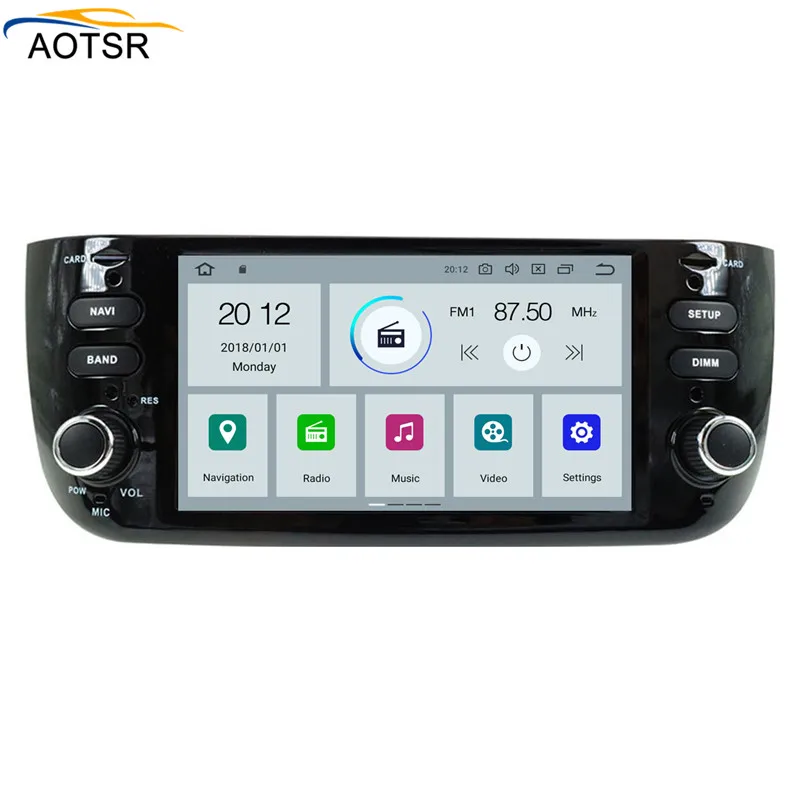 IPS Android 9.0 multimedia del coche reproductor de dvd de la unidad principal Para Fiat Punto 2009-Linea 2012-de Navegación GPS de radio auto estéreo 4
