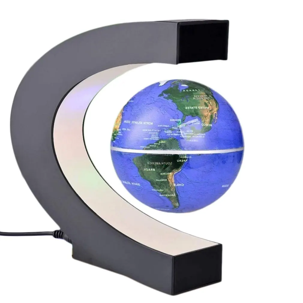 Forma C LED Mapa del Mundo Flotante Globo Antigravedad Magnetive Bola de Luz de Levitación Magnética de la Luz de Navidad de Cumpleaños Decoración del Hogar 4
