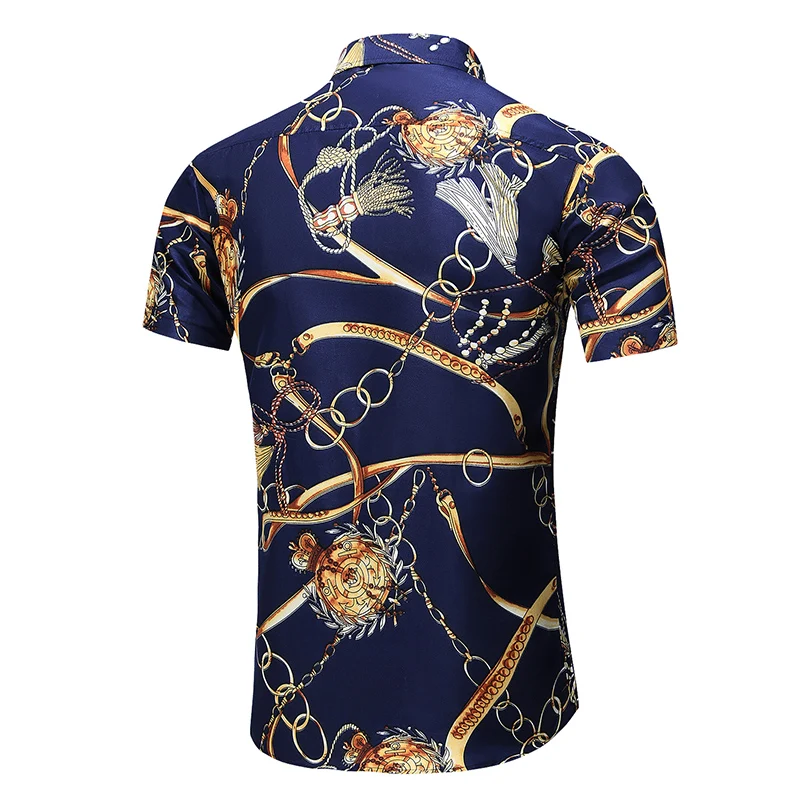 5XL 6XL 7XL de la Camisa de los Hombres de Verano Nueva Moda de la Personalidad Impreso Camisetas de Manga Corta Hombres 2021 Casual Más el Tamaño de la Playa Camisa Hawaiana 4