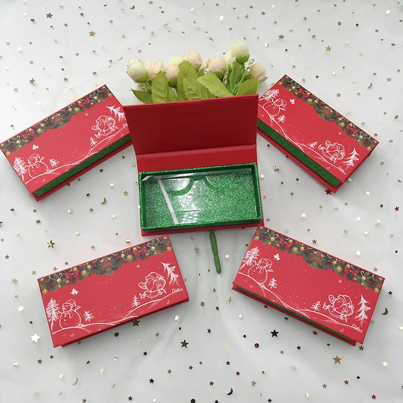 Las pestañas de la Caja de Regalo de Navidad Maquillaje Herramienta Rectángulo Lash Caso sin Pestañas FedEx Envío Rápido 4