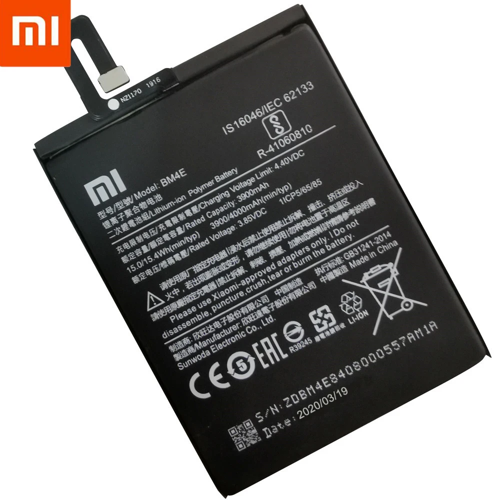 Xiao Mi Original de la Batería del Teléfono BM4E para Xiaomi Mi Pocophone Poco F1 3900mAh Baterías de Repuesto Herramientas Gratuitas 4