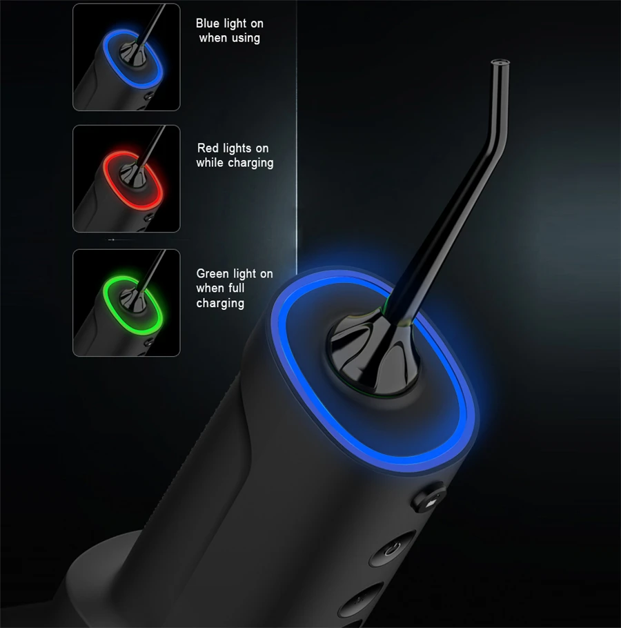Portátil Irrigador Oral USB Recargable 3 Modos de + DIY Modos de Agua Dental Flosser Agua Jet 360ML de Viaje palillo de Dientes Limpiador 4