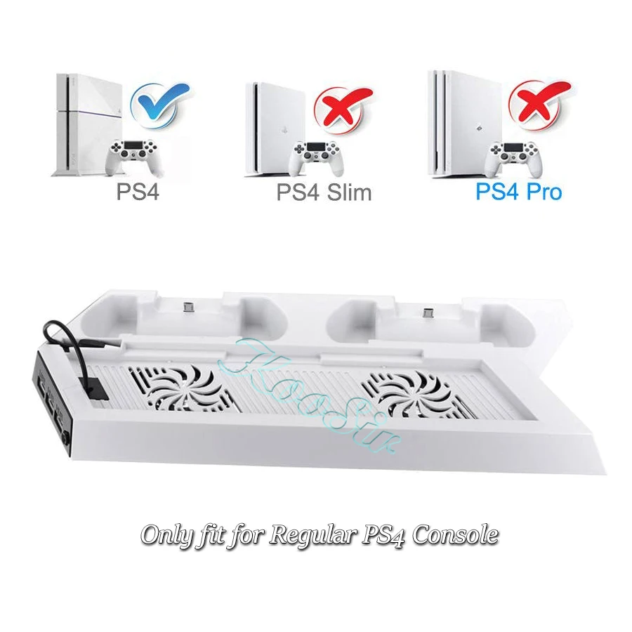Blanco PS4 Consola de Soporte del Ventilador de Refrigeración Play Station 4 Controlador de Cargador PS 4 Cooler Pad Estación de Carga para los Juegos de PS4 4