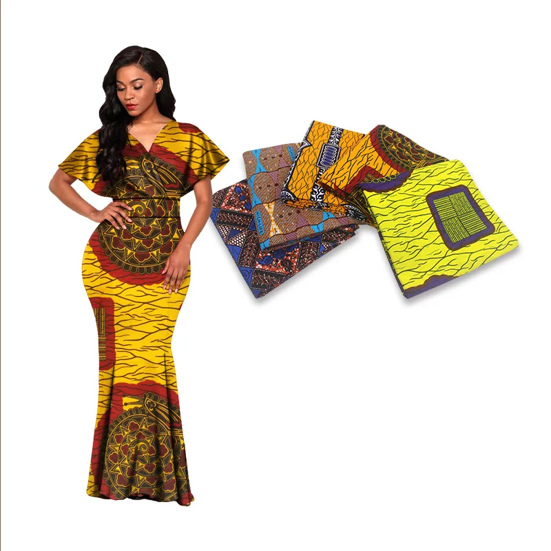 Nueva llegada de africanos cera de impresión de tela de tela africana ankara tela mayorista 6yard poliéster transpirable de alta calidad barato 4
