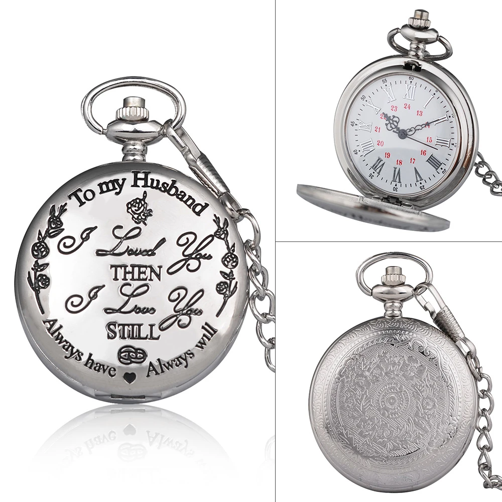 Retro Vintage Plateado Reloj De Bolsillo De Cuarzo Analógico Colgante De Collar De Las Mujeres De Los Hombres Relojes De La Cadena De Regalo 4